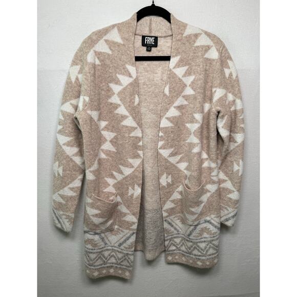 Frye The Cozy Women's Aztec Print Cardigan Sweater, Medium - Picture 1 of 4